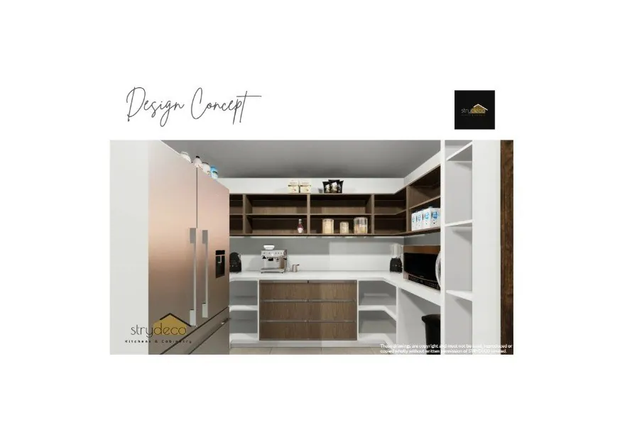Scullery design with tall pantry storage – Kerikeri kitchen project
